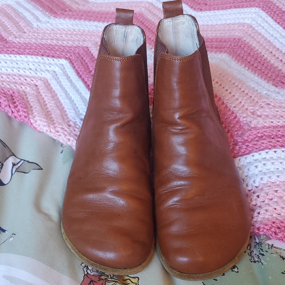 Brown Leather Ankle Boots